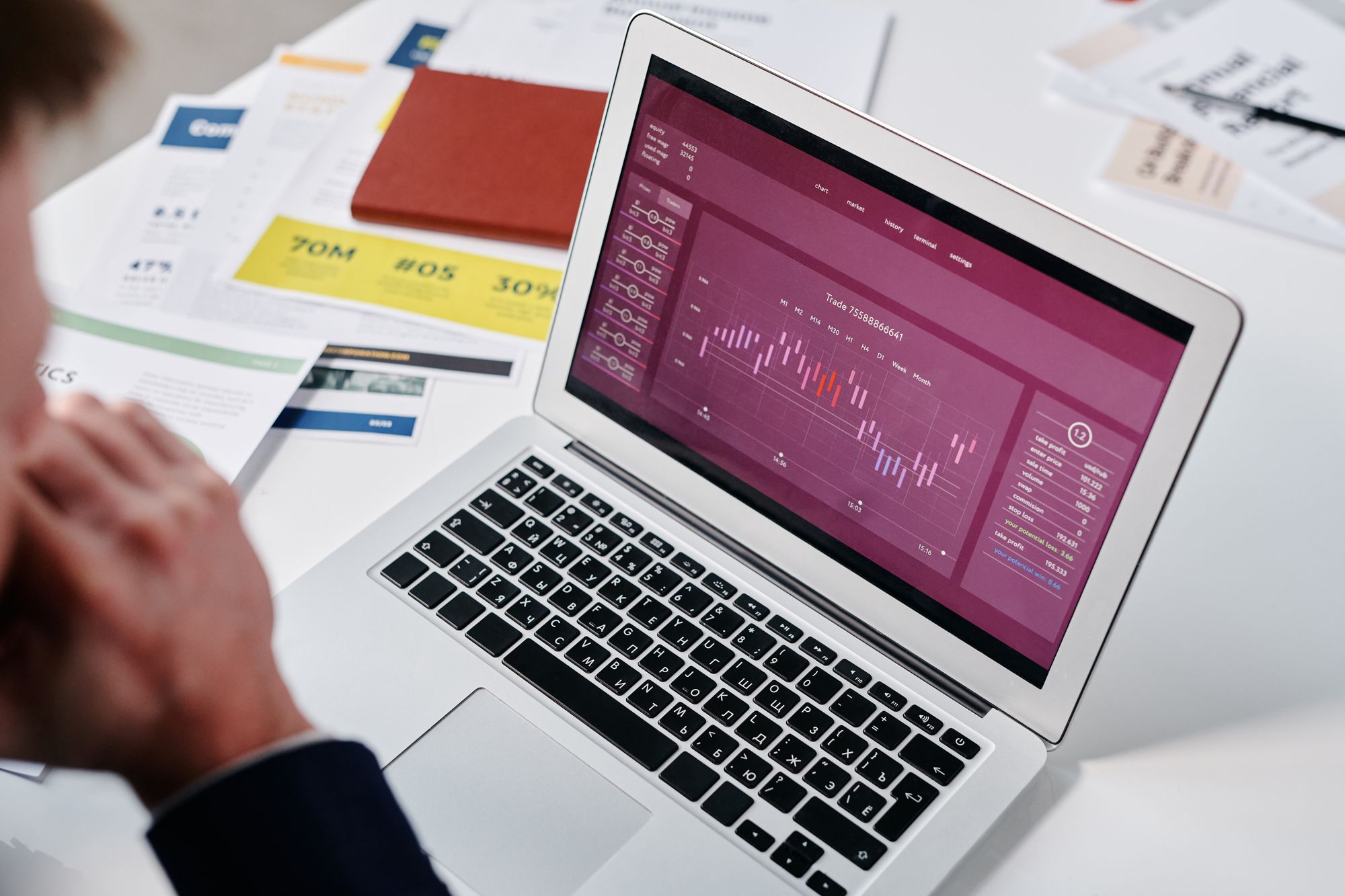 Datenanalyse-Dashboard auf einem Bildschirm als Grundlage einer Datenstrategie im Mittelstand